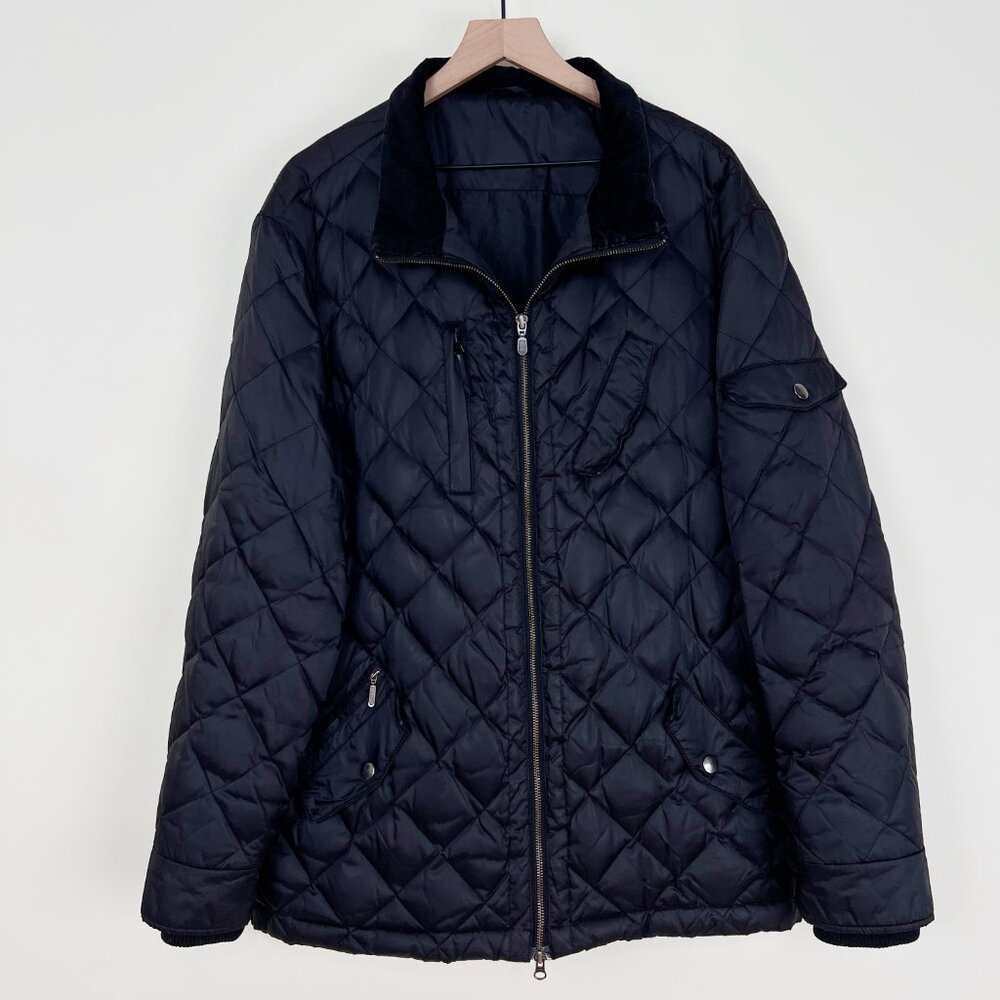 Down Feather Field Jacket Barn Coat Quilted Corduroy Utility Hunting Preppy Puff